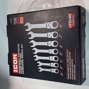 ICON Chrome Ratcheting Wrench Set - 7 Piece